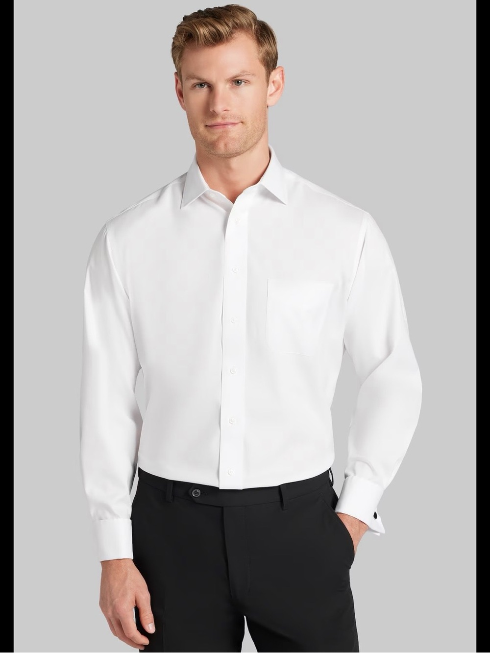 Jos. A. Bank White Long Sleeve Dress Shirt